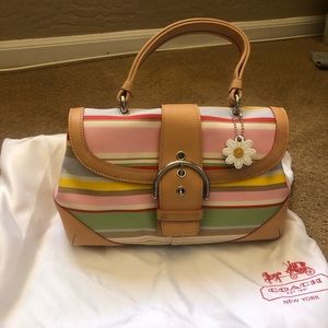 Coach vintage striped Daisy purse